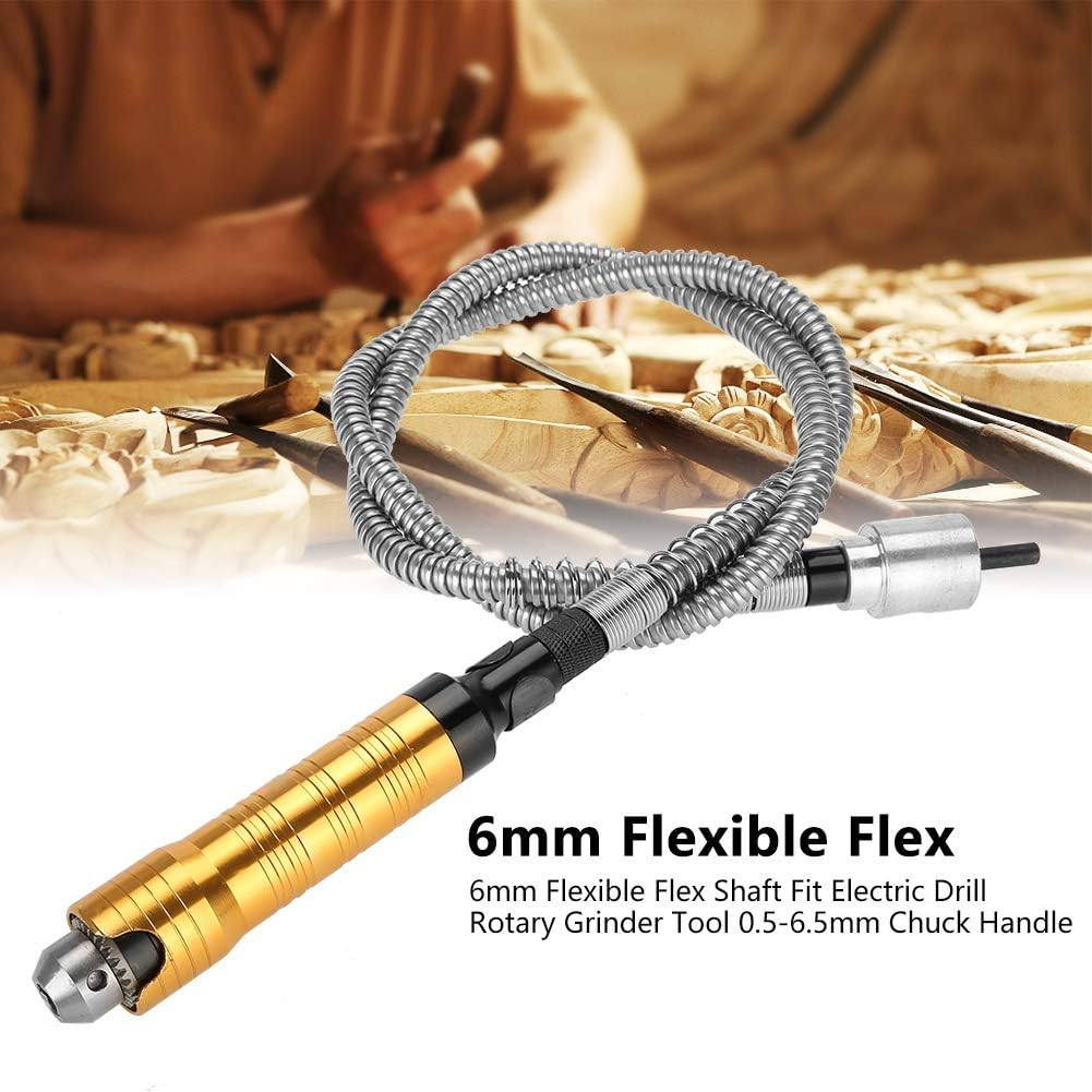Flexible Shaft Grinder 6Mm, Flexible Shaft Flexible Flex Shaft 0.5-6.5Mm Chuck Handle for Polishing, Engraving, Drilling, Cutting, Grinding, Carving, Shaping and Sanding image number 6