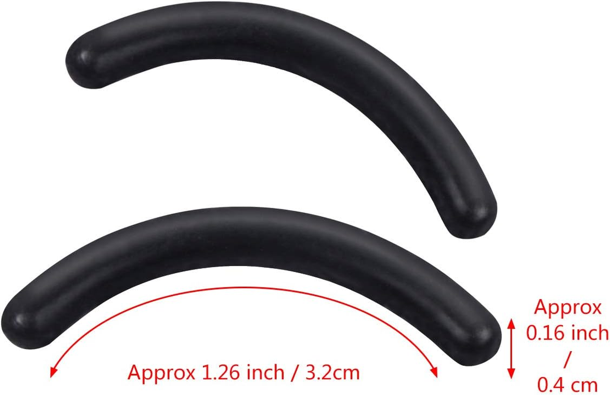 Curler Refills Eyelash Curler Refill Pads Silicone Rubber Curler Replacement Refills Pads for Universal Eyelash Curler with a Clear Storage Box, Black, 12 Pcs image number 5