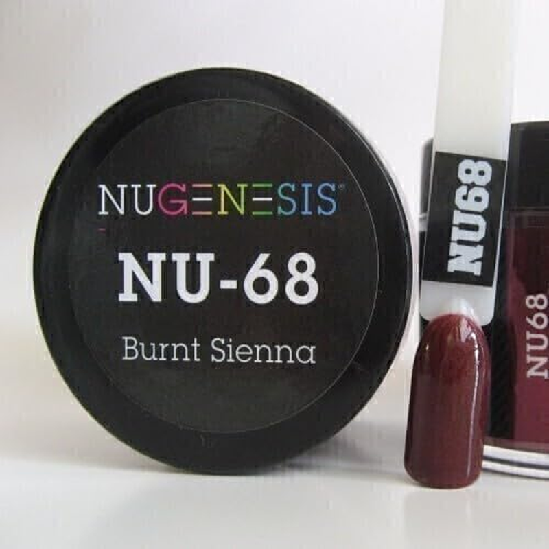 Nugenesis Dipping Powder Nail System Color NU-068 - Burnt Sienna - 43G