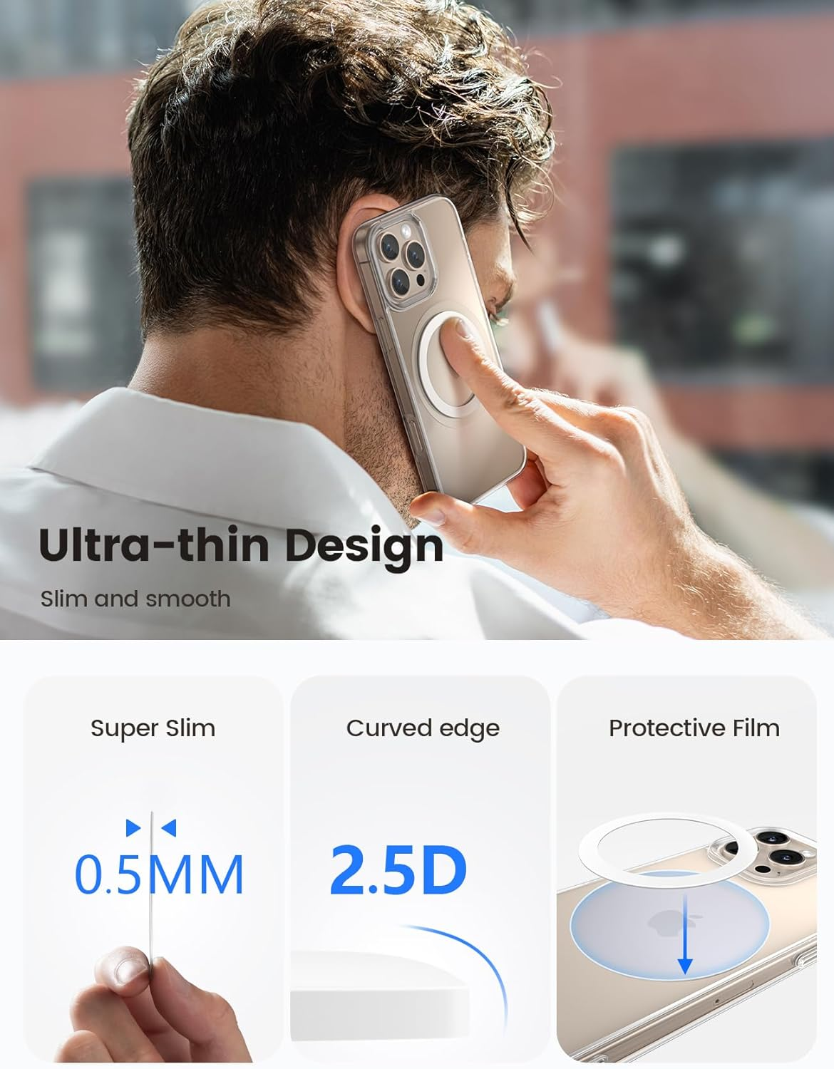 Lamicall for Mag Safe Sticker Ring - 4 Pack Powerful Magnetic Ring - Mag Safe Ring Compatible with Mag Safe Magnetic Wireless Charger Case for Iphone 16 15 14 Pro Max Galaxy Android Accessories image number 1