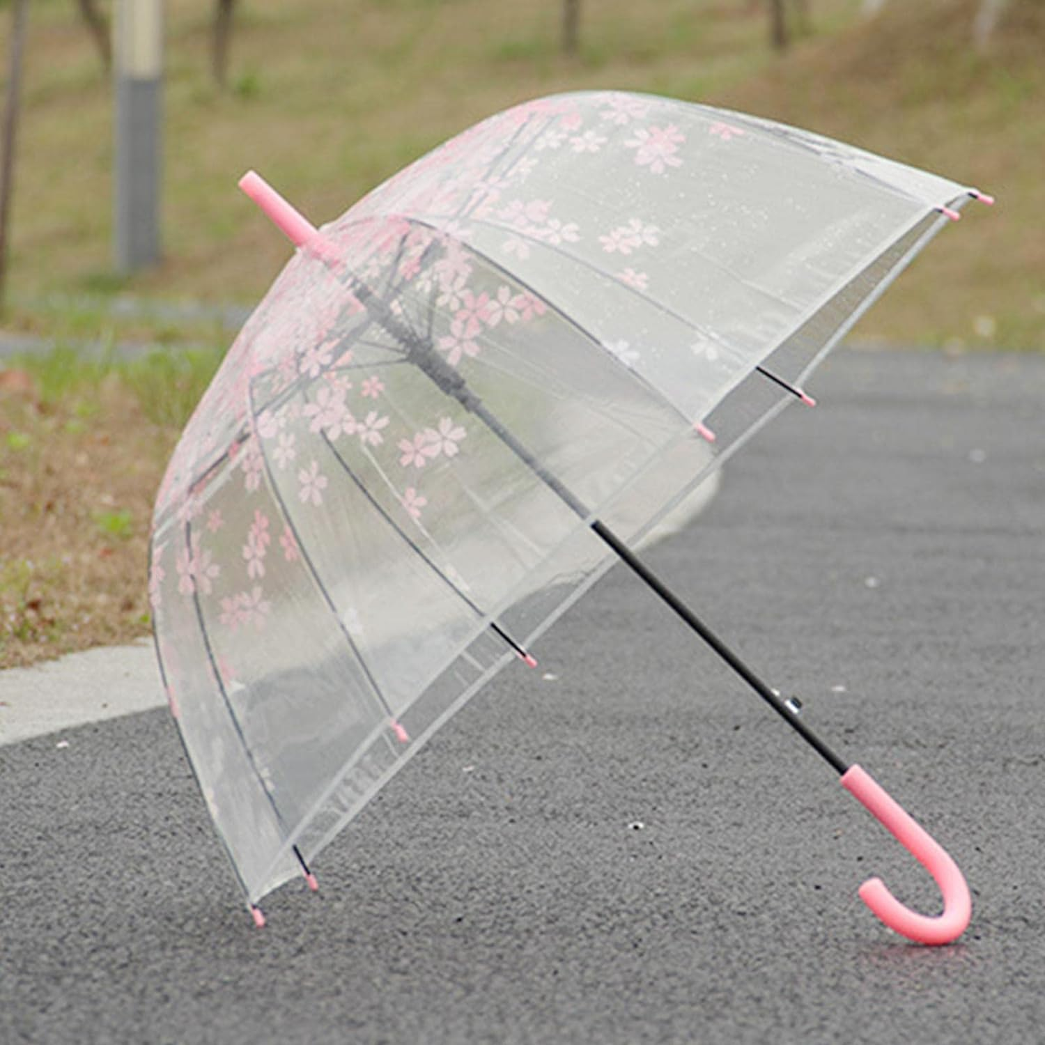 Yuksok Bubble Umbrella for Women & Girls, Kids & Adult Dome Shaped Stick Rain Umbrella