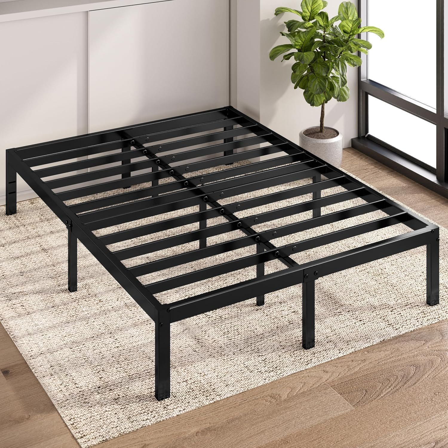 Zinus Elias Double Bed Frame 35Cm, Metal Bed Base, Bedroom Furniture image number 5