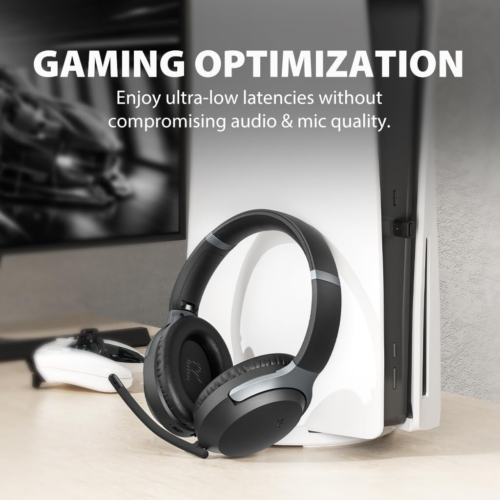Avantalk Aria Pro 3 - Bluetooth 5.3 LE Audio Headphones with Low Latency, Detachable Noise-Cancelling Mic & USB-C Dongle, Plug & Play - Ideal Wireless Headset for Gaming, Calls & Music image number 1