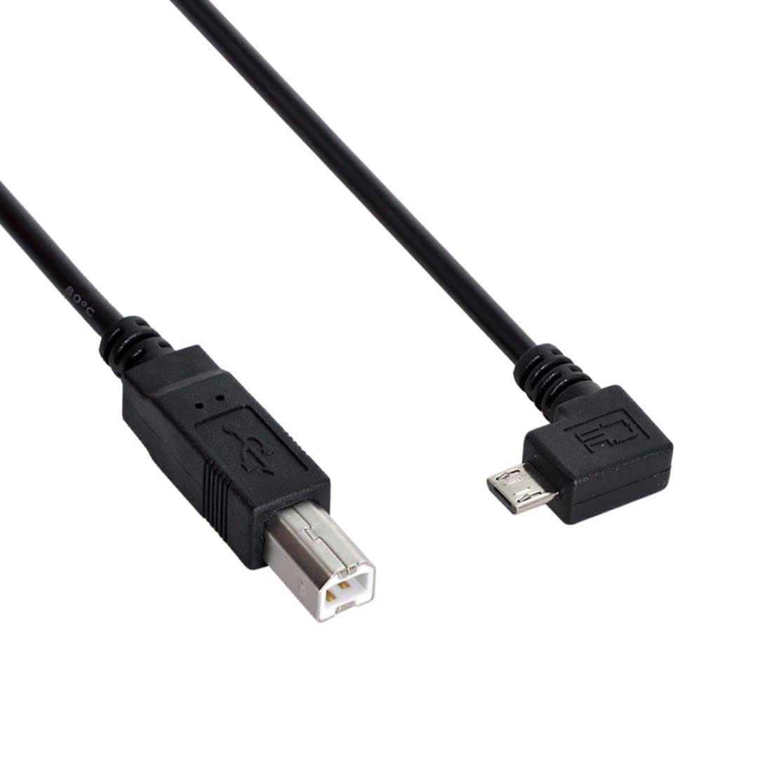 Chenyang CY 30Cm 90 Degree Right Angled Micro USB OTG to Standard B Type Printer Scanner Hard Disk Cable Micro USB 5Pin 2.0 Host to Standard USB-B Device