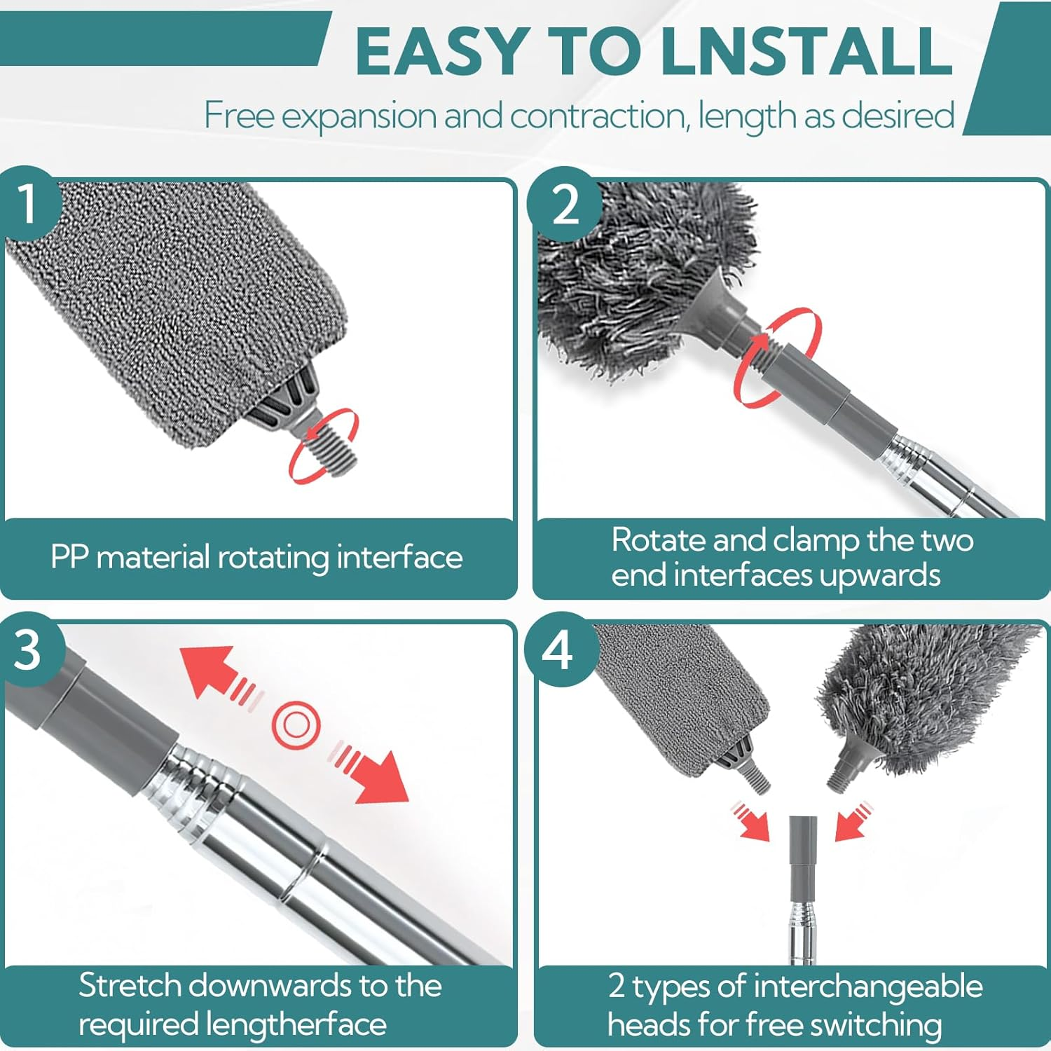 Zikenis Washable Telescopic Duster image number 1