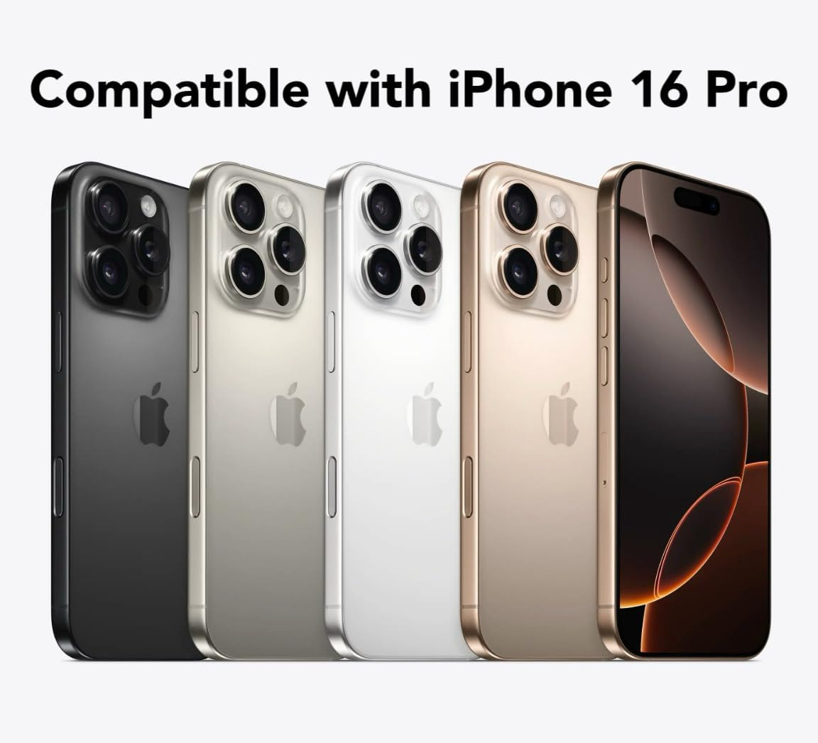 For Iphone 16 Pro Case 6.3 Inch 2024, Aesthetic Love Hearts Print Phone Case for Women Girls Men, Slim Silicone Protective Phone Cover for Iphone 16 Pro, Black Love Hearts image number 4