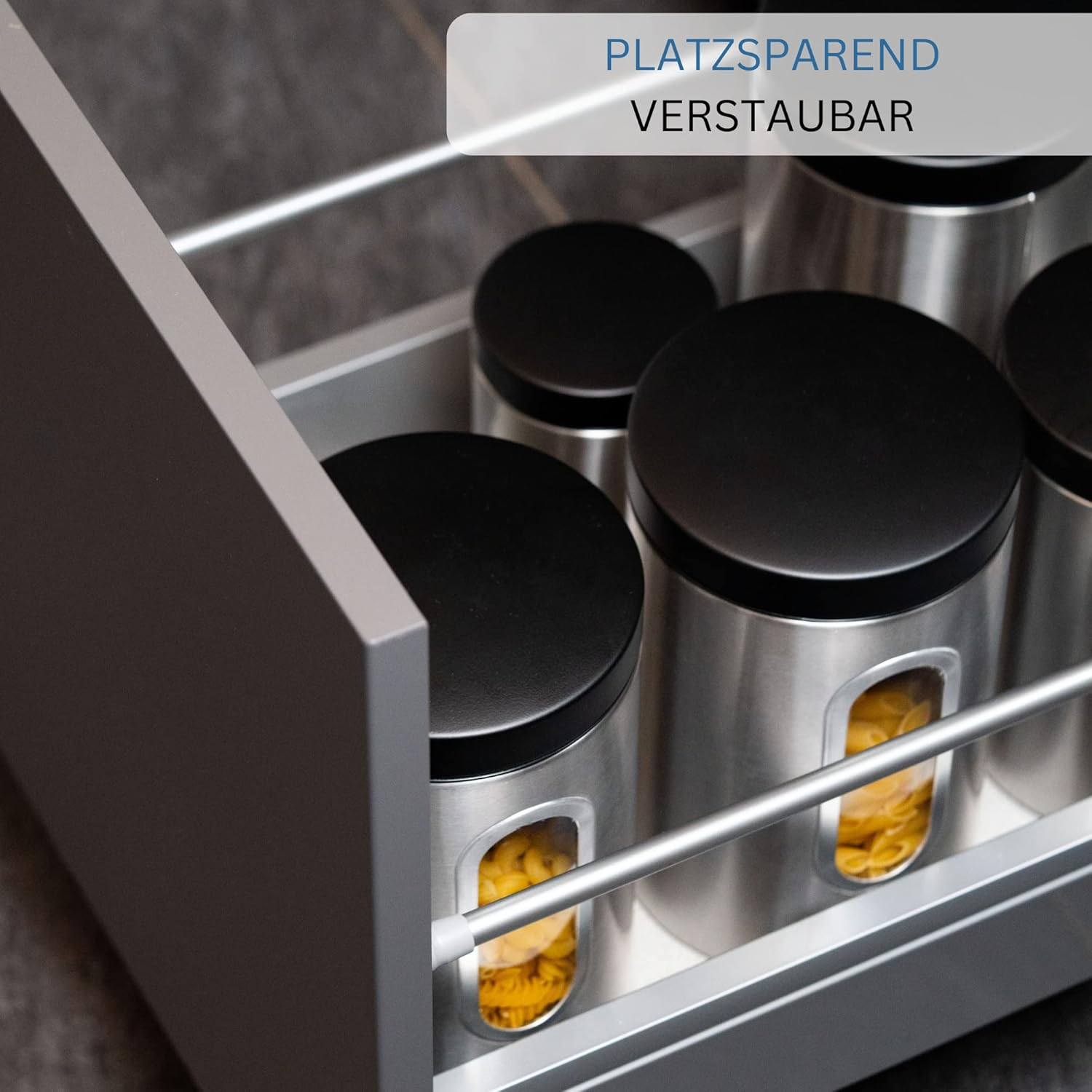 Westmark Storage Jar with Lid and Window, Diameter 13 Cm, Bpa-Free Kitchen Organiser, 100% Rustproof Stainless Steel, Available in 3 Sizes (2300 Ml) image number 3