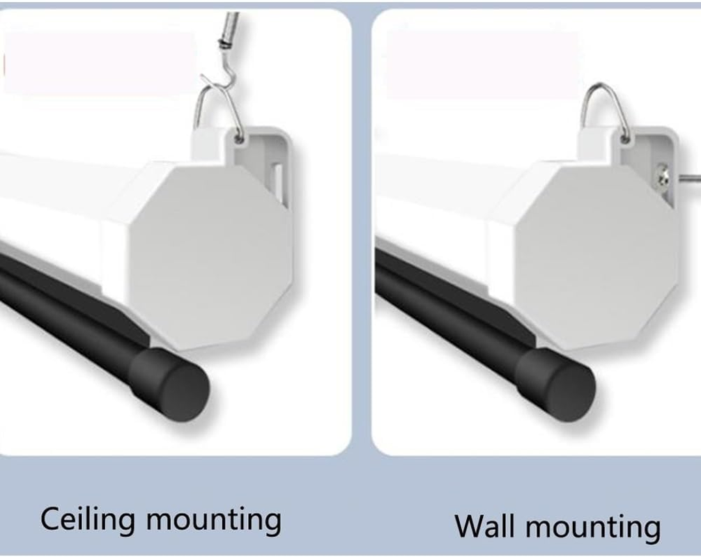 60"/72" Manual Pull down Projector Screen Auto-Lock, 4K HD Movie Screen for Office/Home Cinema/Outdoor, Retractable Projector Screen, Wall/Ceiling Mounted(60Inch(4:3)) image number 4