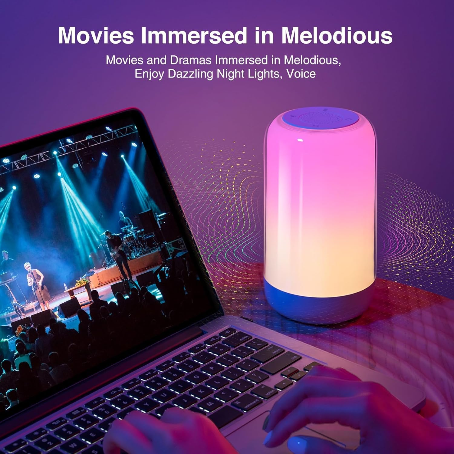 RGB Table Lamp, AVENUS LED Night Light with RGB, Touch Table Lamp, Rechargeable Color Changing Lamp with Memory Function, Dimmable Desk Lamp for Bedroom, Living Room (Regular Model) image number 1