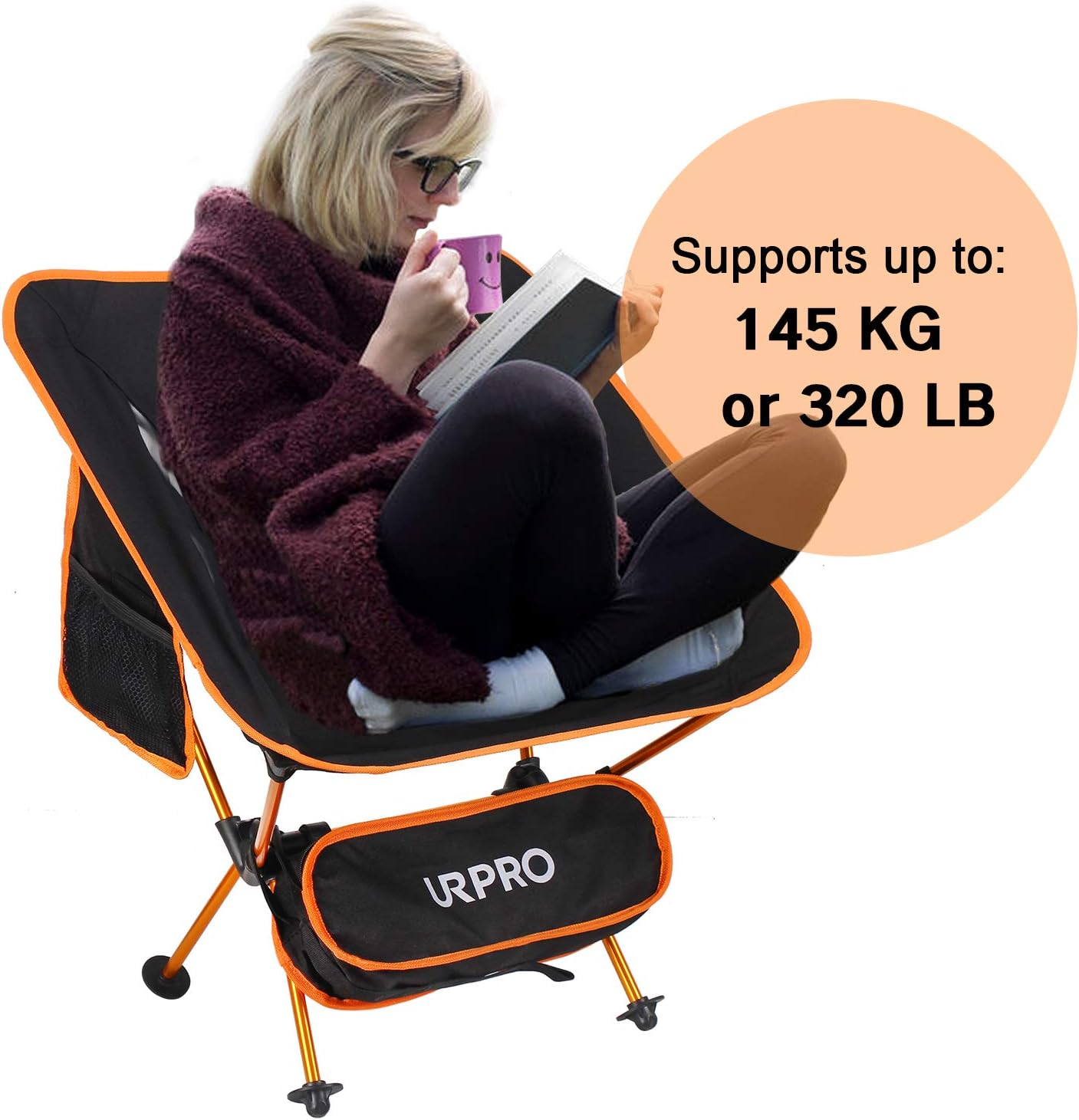 Outdoor Ultralight Portable Folding Chairs with Carry Bag Heavy Duty Collapsible Chair Camping Folding Chairs Beach Chairs image number 4