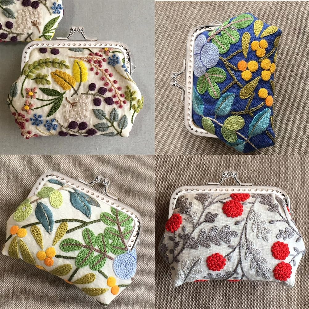 Lwuey 10PCS Purse Clasp, Purses Square Bag Kiss Clasps Metal Frame Lock Clip Bags Making Wallet Frames No Scratch Loose Gap Fashion Design 8.5Cm for Coin Wallets DIY Handle Bag Sewing Craft Supplies image number 5