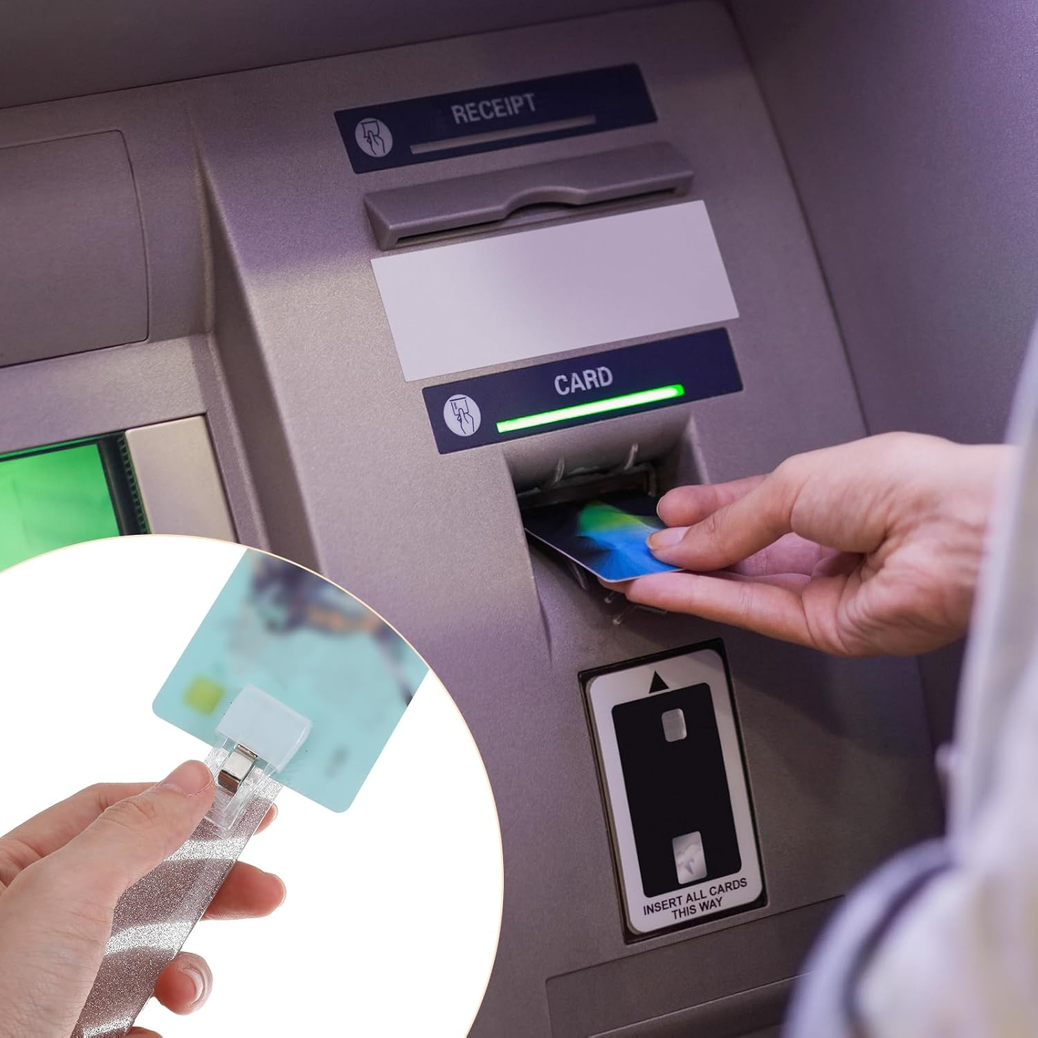 Guduling 3-Pack Card Grabbers for Long Nails,Silver Card Grabber,Cards Clip for Long Nails,For Easy Access, Ideal for Manicures, Arthritis or Limited Finger Mobility image number 2