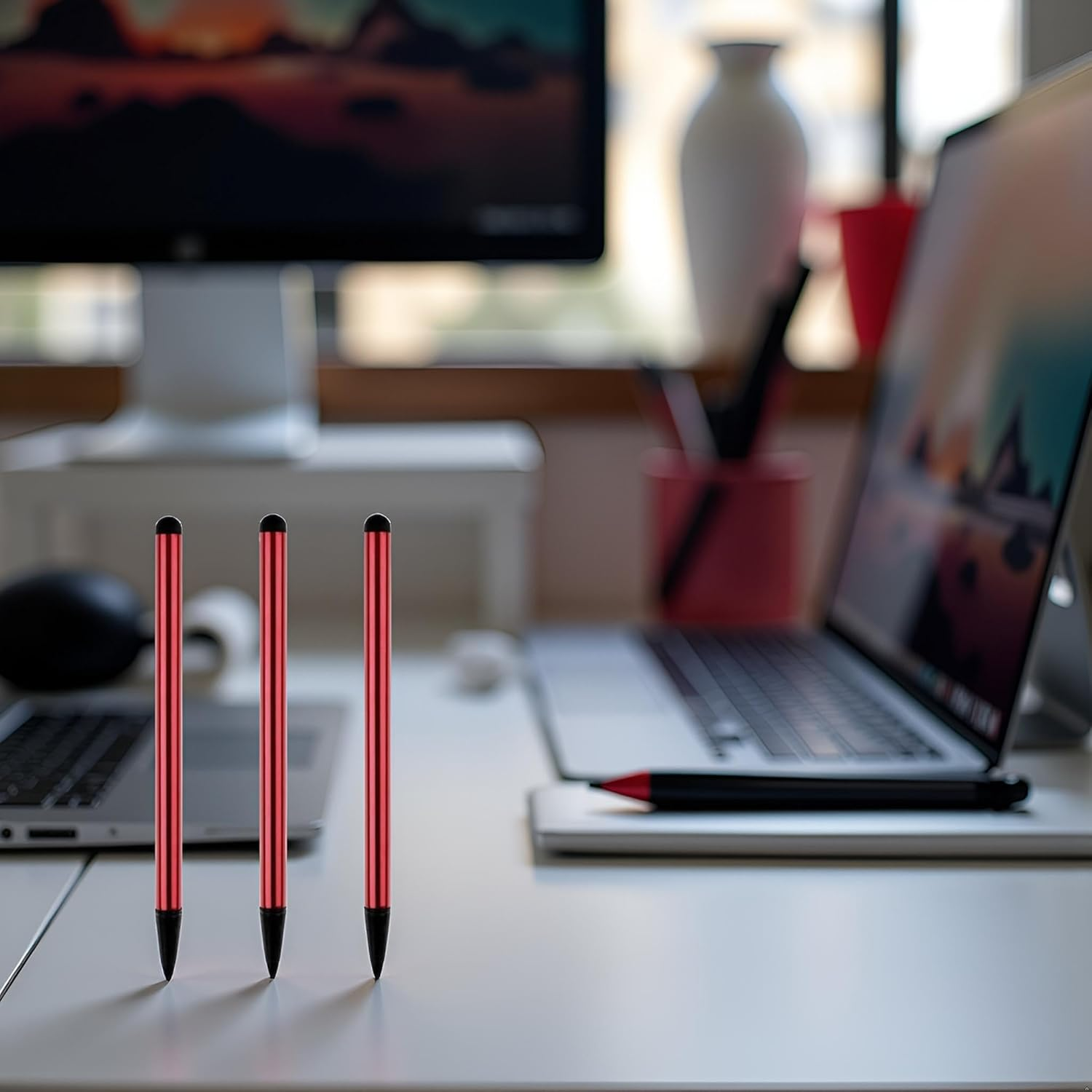 Red Stylus Pens for Touch Screens,Universal Fine Point Pencil for Phone/Ipad/Samsung/Android/Tablet and Other Touch Screens,Precision Stylus for All Universal Touch Screen Devices Accessories image number 2