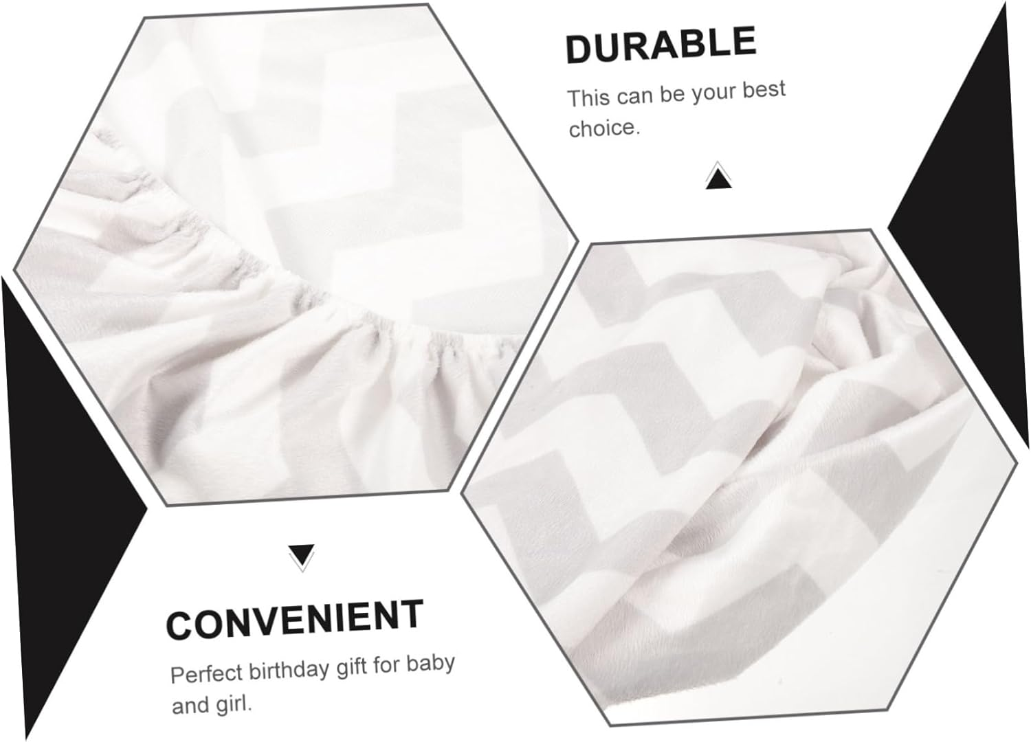 Baby Diaper Changing Pad Cover for Infants Portable Reusable Travel Changing Mat Cover Skin-Friendly Supple Baby Pad Sleeve in Grey Water Wave image number 1