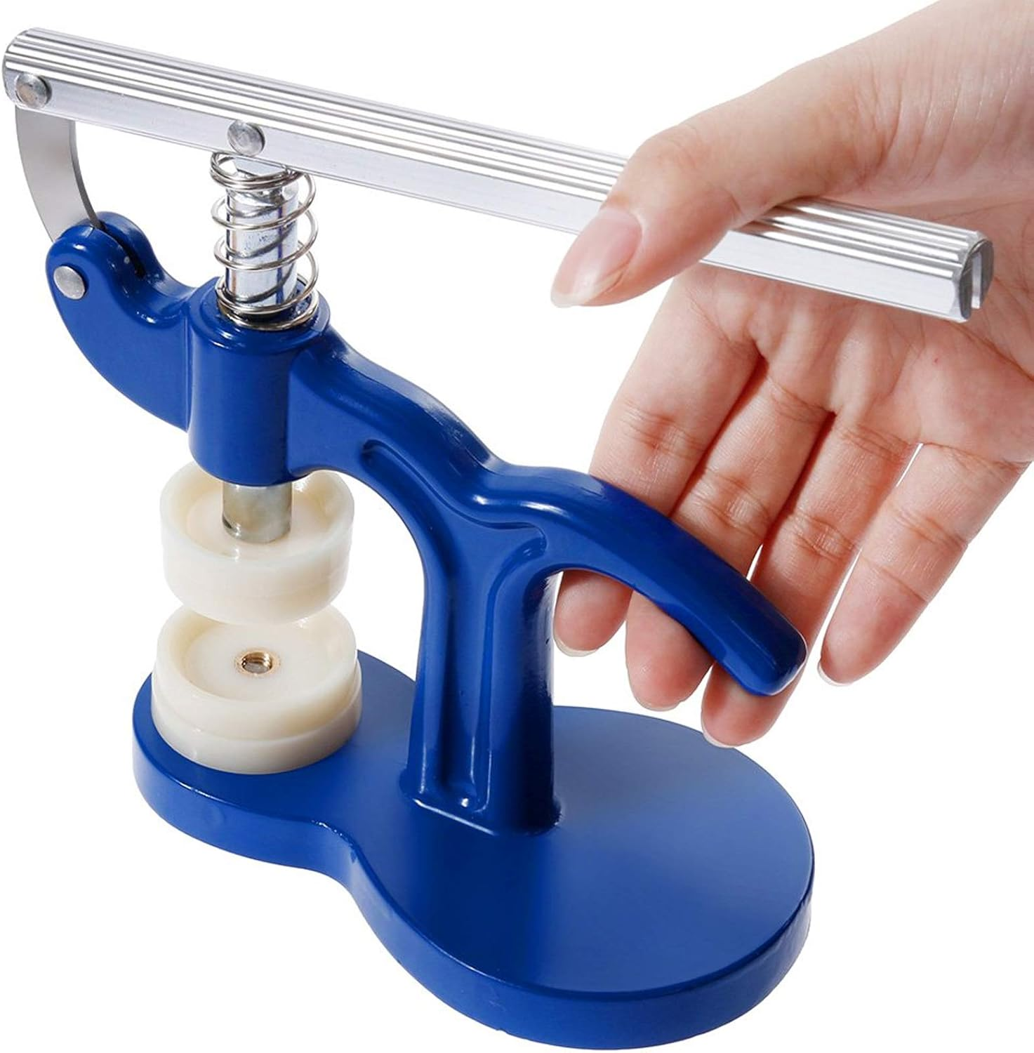 MMOBIEL Professional 13 Piece Watch Back Press Set Back Case Closer Crystal Glass Fitting Watchmaker Repair Tool Kit, with 12 Additional Snap on Fitting Dies/Moulds image number 2