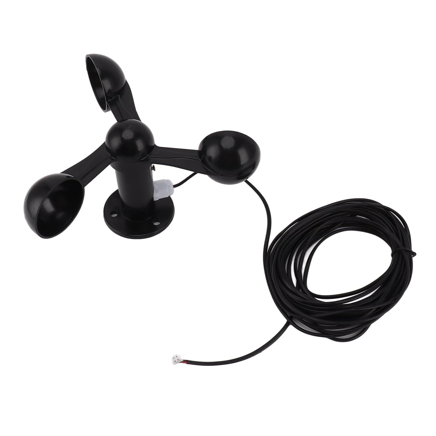 Anemometer Sensor, Anemometer Cup with 8M Waterproof Cable, Interference Resistant 3-Cup Wind Detector for Outdoor Use 0-3.8V (4Cm Mounting Hole) image number 4