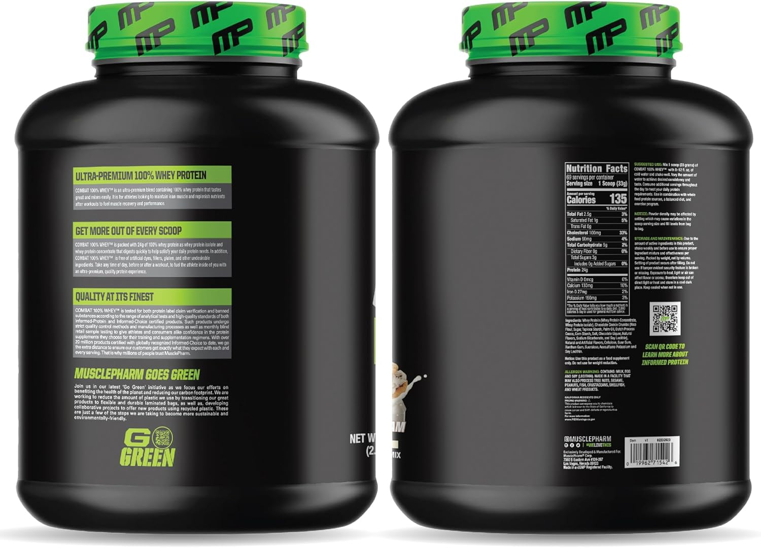 Musclepharm Combat 100% Whey Protein Powder, Cookies 'N' Cream, 5 Pound image number 5