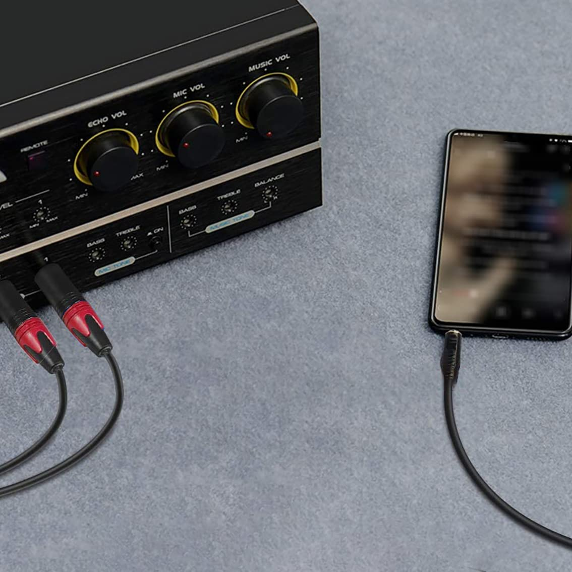 1/8 Inch to Dual XLR Male Y-Splitter Cable, Tunghey Unbalanced 3.5Mm Mini Jack TRS Stereo Aux to Double Male XLR Adapter Interconnect Breakout Patch Cord (1M) image number 6