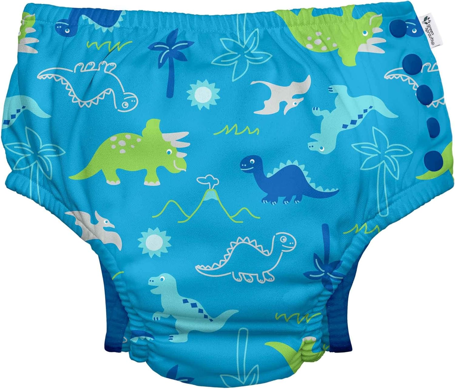 I Play. Green Sprouts Girls' Ruffle Snap Reusable Absorbent Swimsuit Diaper