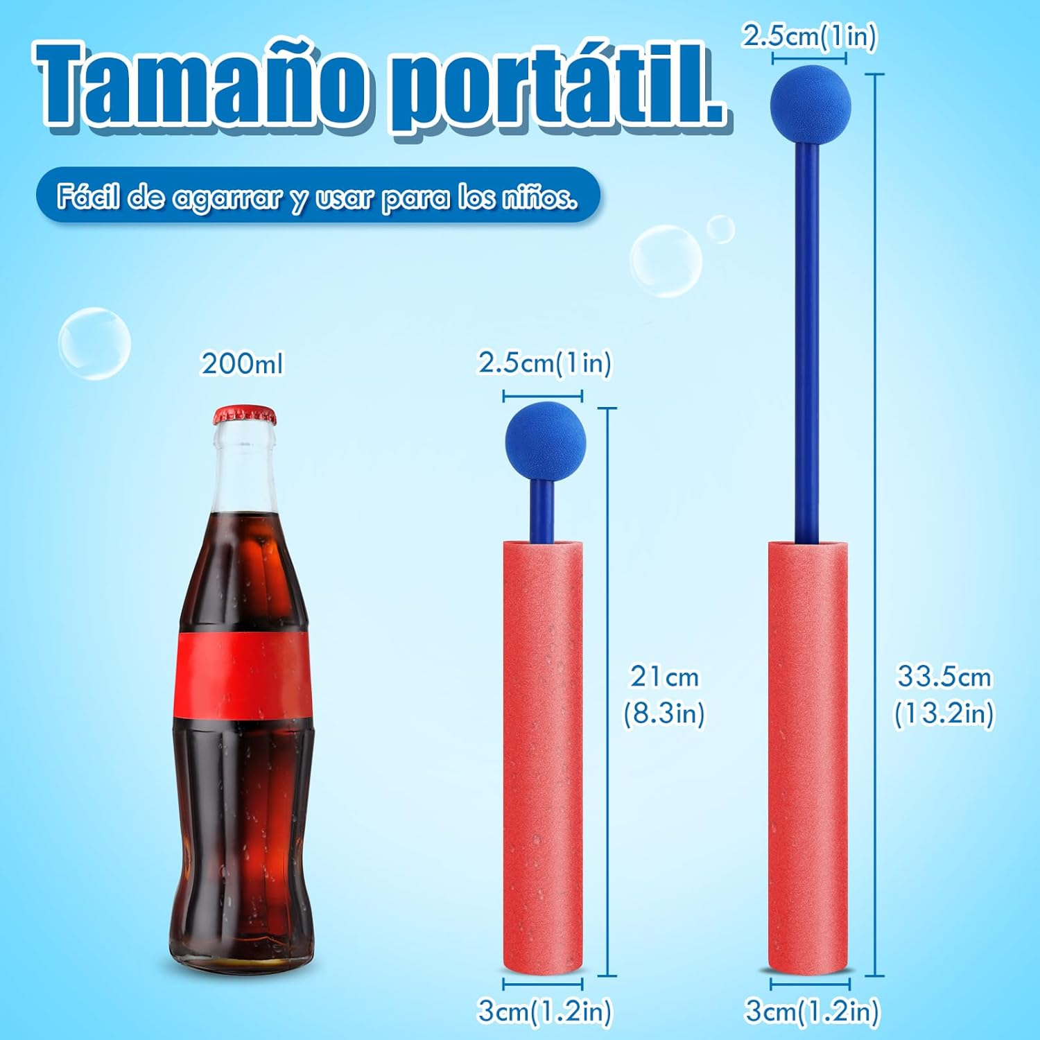 Lehoo Castle Water Guns for Kids, Pack of 12 Foam Squirt Guns, 30 Ft Range Pool Water Squirts, Foam Water Gun Blaster for Swimming Pool Beach, Outdoor Water Toys for Toddlers Kids image number 3