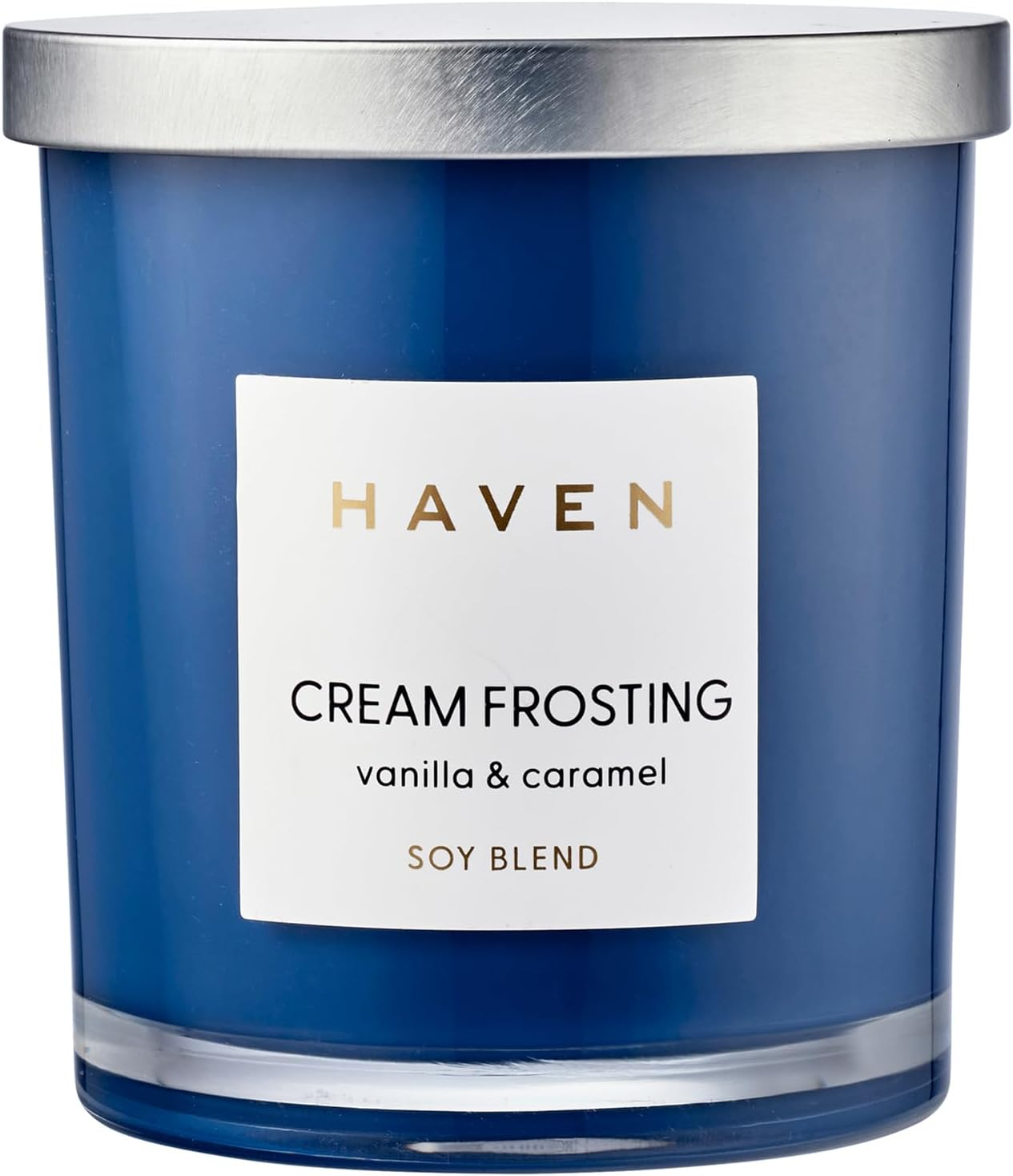 Haven Vanilla & Caramel Scented Soy Blend Wax Candle - Cream Frosting Aromatherapy Home Fragrance & Decor