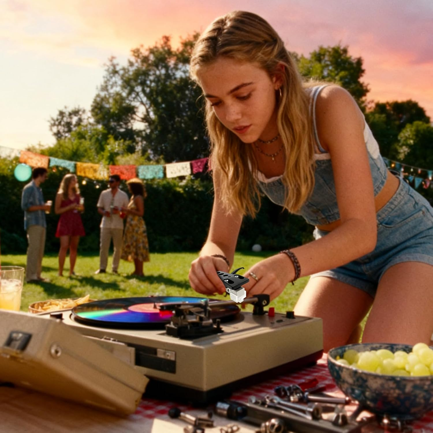 Turntable Cartridge - 3.1Cm Phono Cartridge, Conical, Adjustable Easy Mount Record Player Pickup Delivering Stable Tracking Balanced Output and High Fidelity Sound for Home Audio Systems image number 2