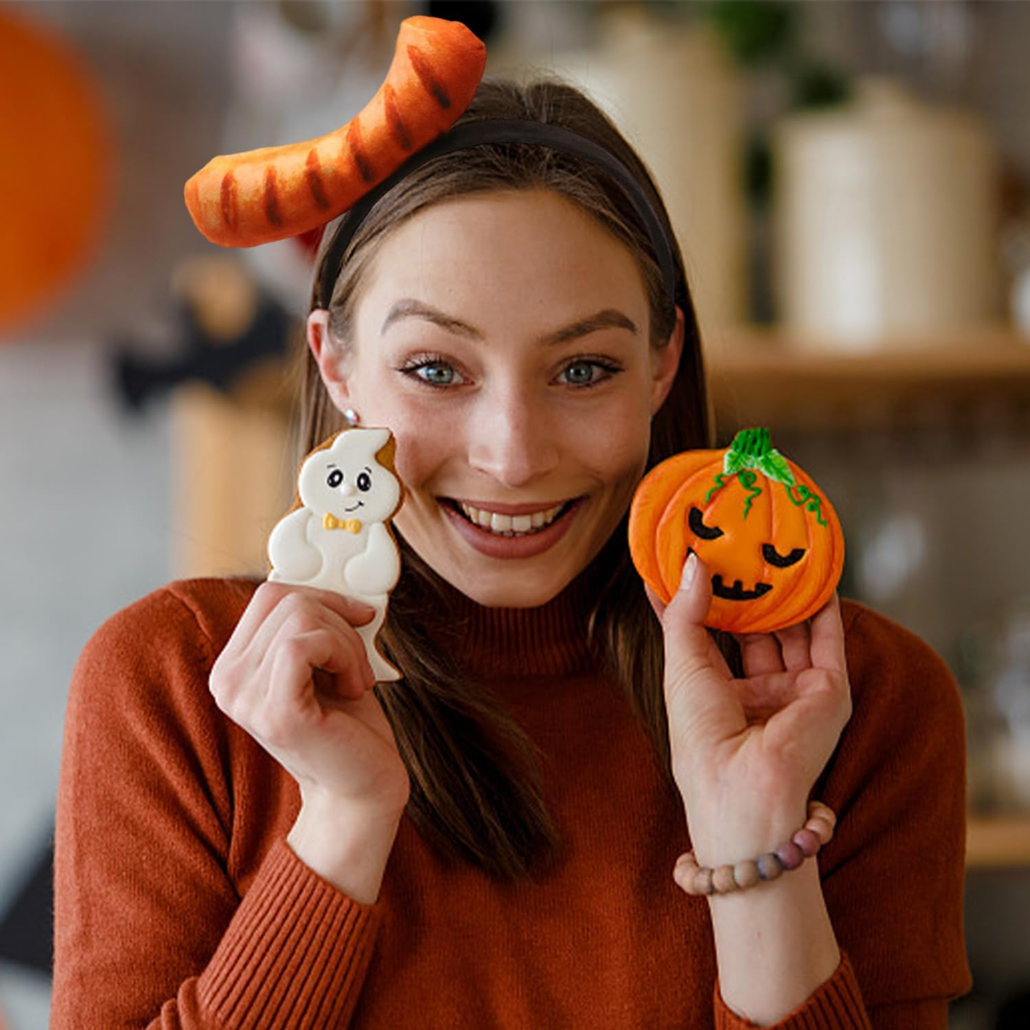 2 Pieces Hot Dog Headbands, Funny Simulated Headbands, Funny Food Headbands, Party Clothing Accessories. image number 5