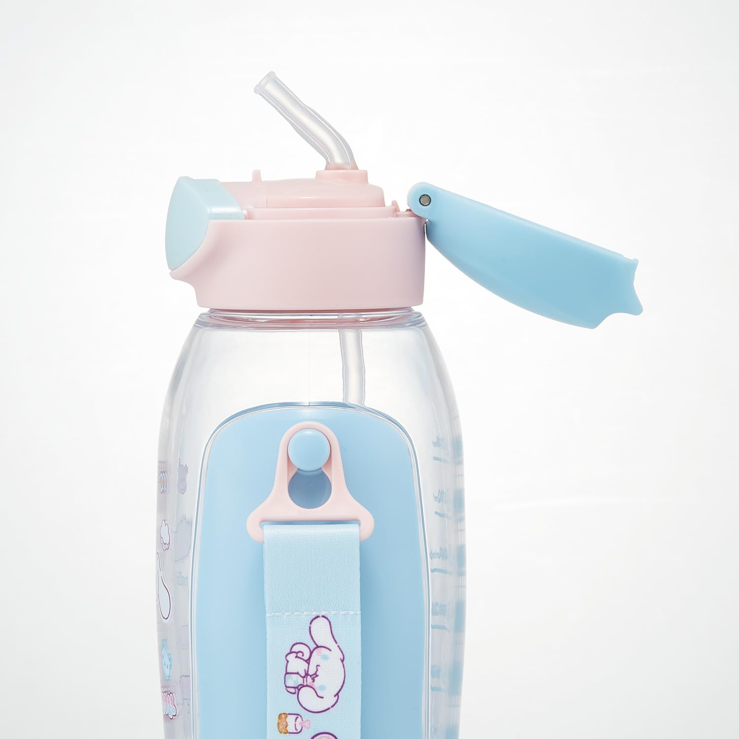 Skater PDSH8DX One Push Straw Bottle with Shoulder Belt, 27.5 Fl Oz (780 Ml), Sanrio Cinnamoroll, Mashugummy image number 5