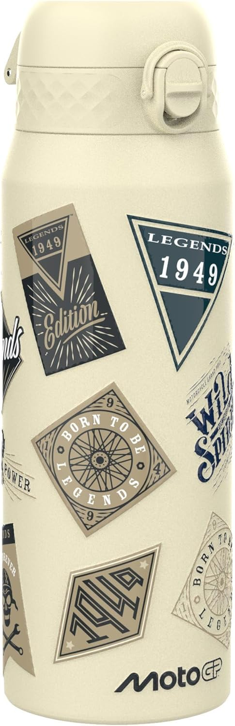 ION8 Thermal Water Bottle 750 Ml/24 Oz Leak-Proof & BPA Free Insulated Drinking Bottle, Triple Lock Lid to Prevent Spills, Vacuum Insulated Themoshield Stainless Steel, Carry Handle, Motogp Lean