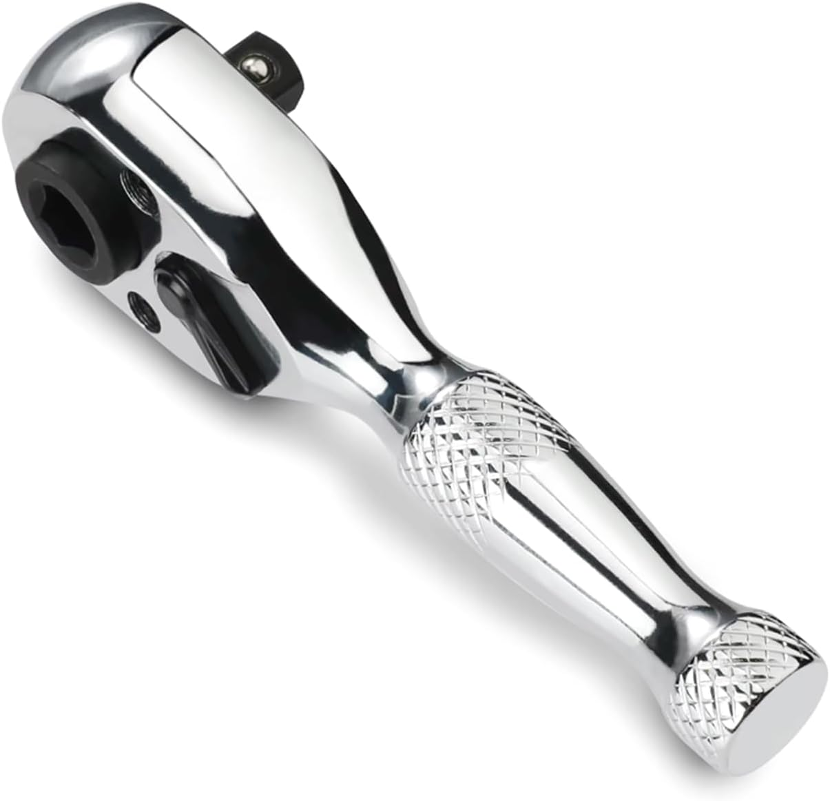 Bestgle Stubby Ratchet Wrench, Small Mini Ratchet Socket Wrench Quick-Release 1/4 Inch Dual Socket and Bit Driver Head Ratcheting Wrench Spanner with Reversible Switch for Tight Space image number 4