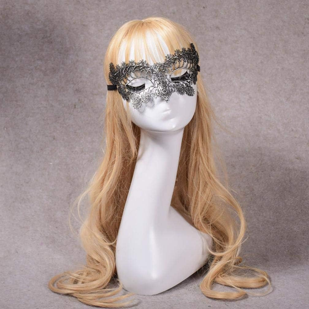 Imapo Masquerade Masks for Women, Girl'S Sexy Lace Venetian Style Eye Mask for Opera Halloween Dancing Evening Party Costume Ball - Vintage Silver image number 1