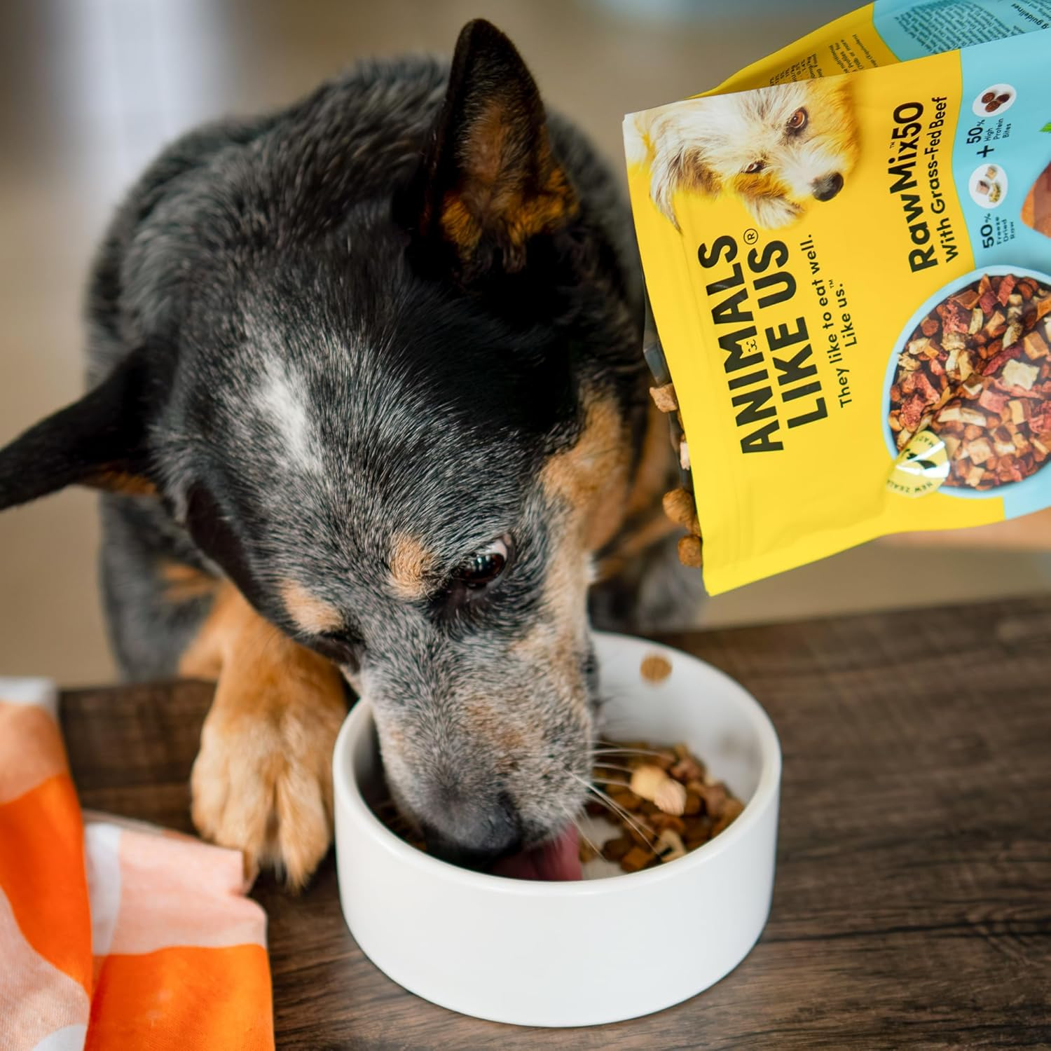 Rawmix50 Premium Freeze-Dried Raw Grass-Fed Beef Recipe Dog Food, Protein Rich, Includes Kibble, Non-Gmo, No Wheat or Corn, 1.8Kg image number 1