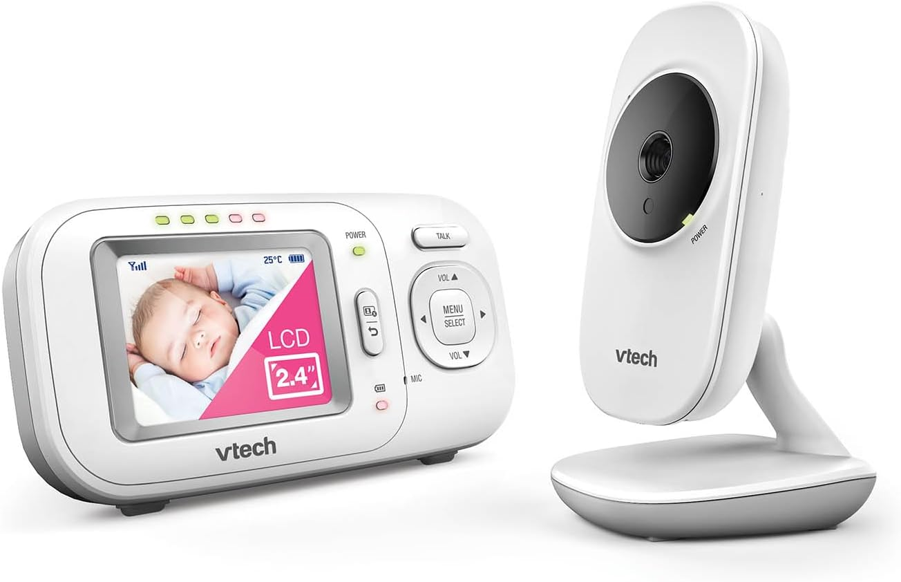 Vtech BM2700 2.4" Video & Audio Baby Monitor with 2-Way Talk, Soothing Sounds, Room Temperature Monitor image number 2