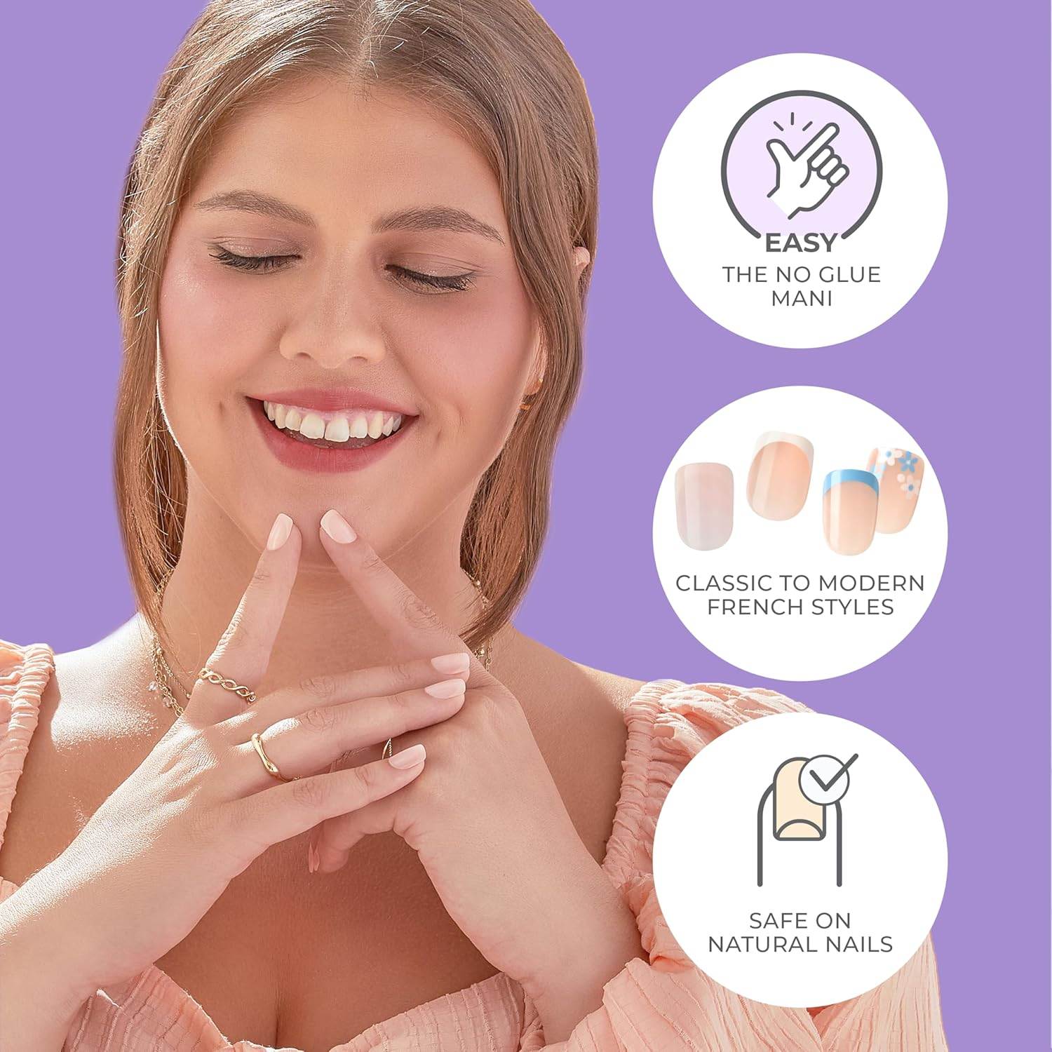 KISS Impress Nails Classic French - Model image number 1