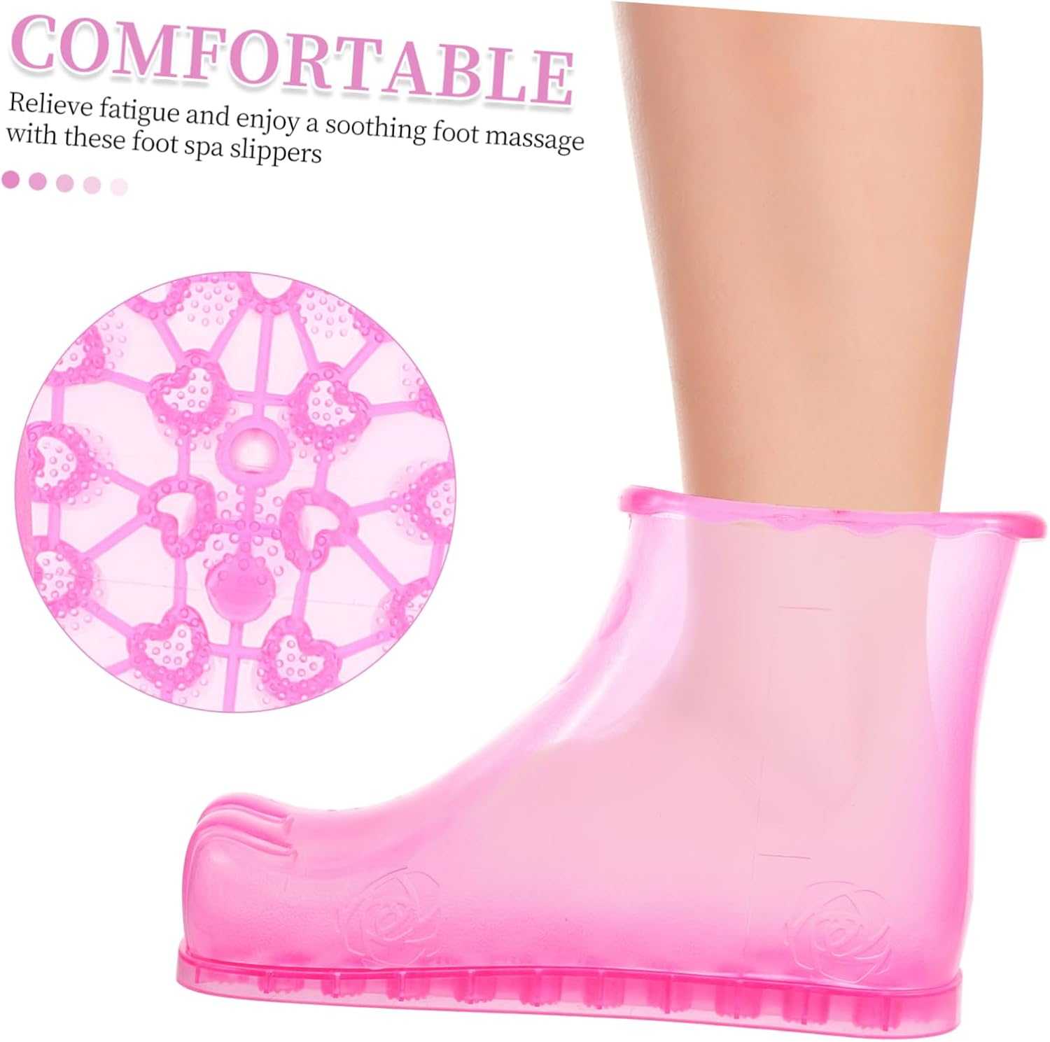 BELLIFFY Foot Bath Shoes Massage Scrubber Comfortable Slippers for Bathroom Use image number 5