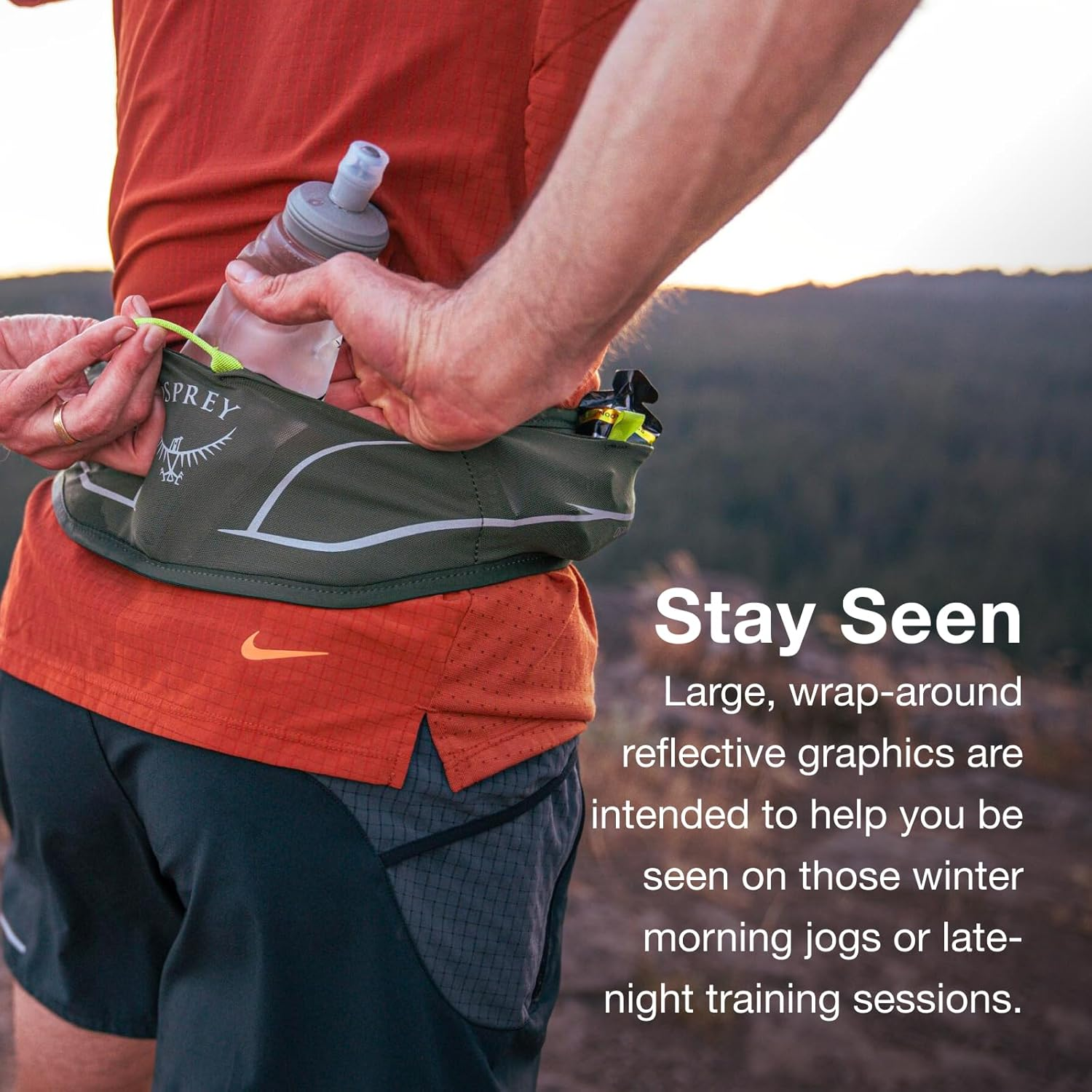 Osprey Duro Dyna LT Hydration Waist Pack for Running - Seaweed Green/Limon image number 4