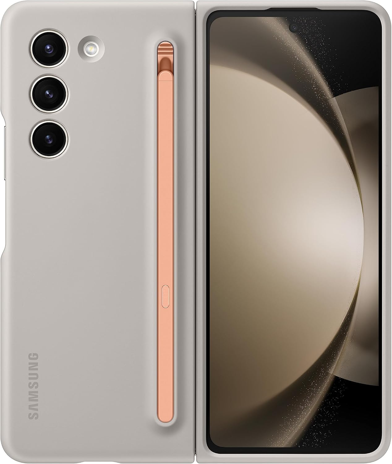 Samsung Galaxy Z Fold5 Slim S Pen Phone Case with Built-In New Compact S Pen, Holder and Storage Slot for Pen, Vibrant Color Options, US Version, EF-OF94PCBEGUS, Graphite image number 6