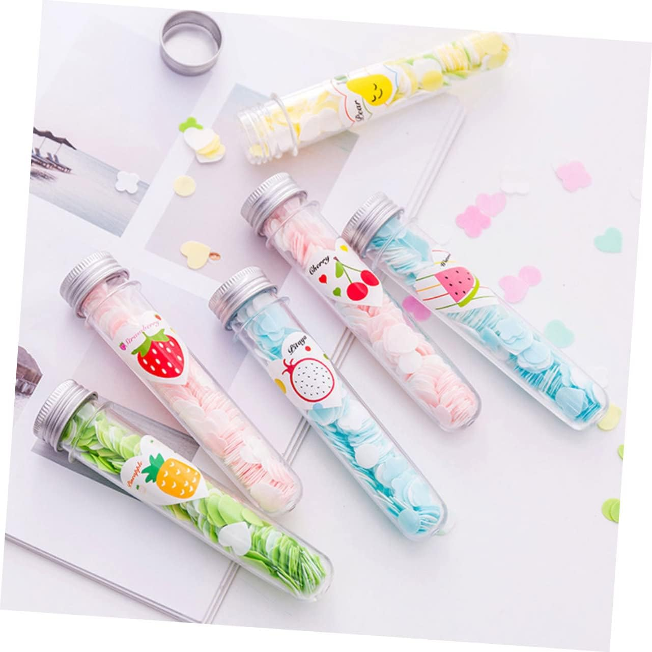 VANZACK 4Pcs Portable Scented Foaming Soap Slices Disposable Bath Soap Petals Travel-Friendly Flakes for Outdoor Hand Washing image number 4