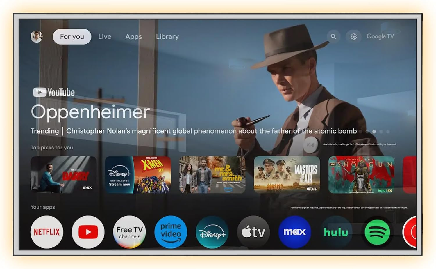 Elecsung 43 Inch LED Light Mirror TV 4K Screen Decoration Makeup LED Mirror ATSC Goog-Le System Voice Control Built-In DTV Tuner image number 4