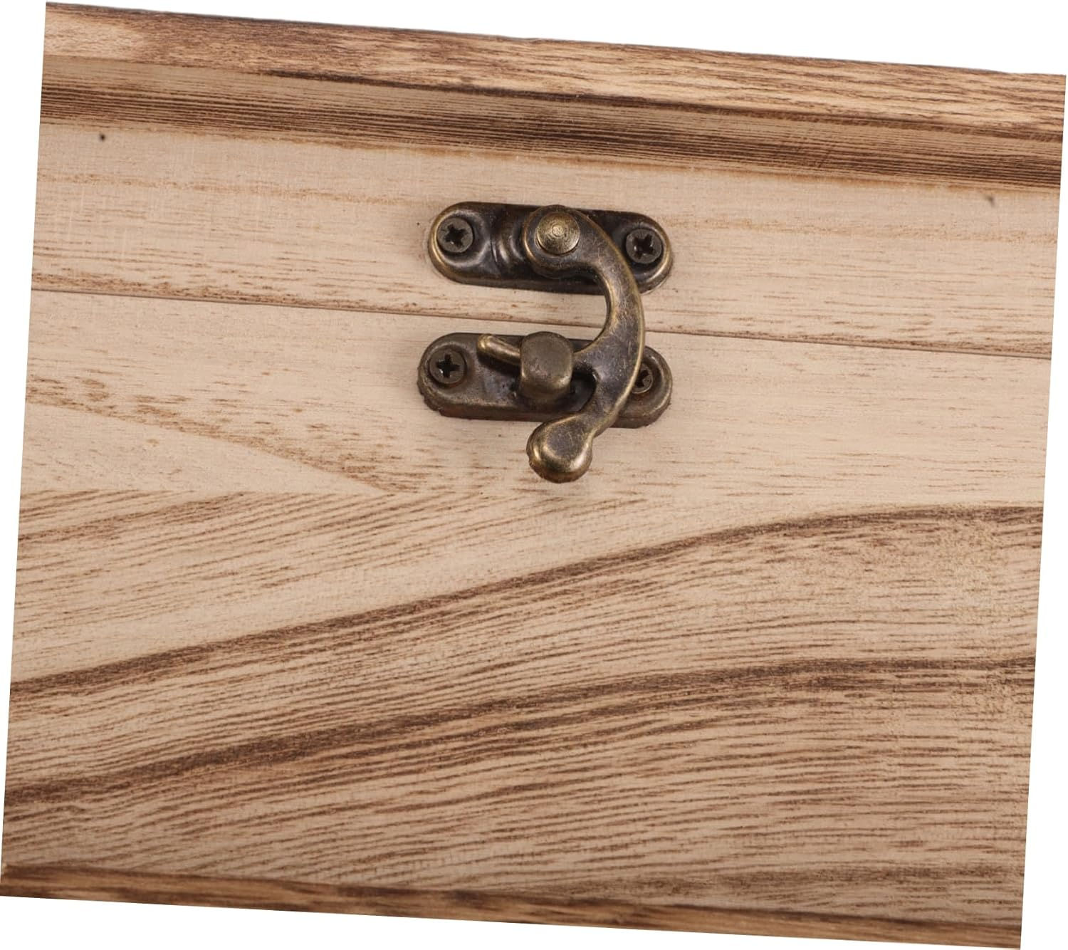 Didiseaon Large Rectangular Wooden Memorial Keepsake Box Hinged Lid and Clasp Lock, Rustic Wood Storage Container for Memory Storage and Home Organization