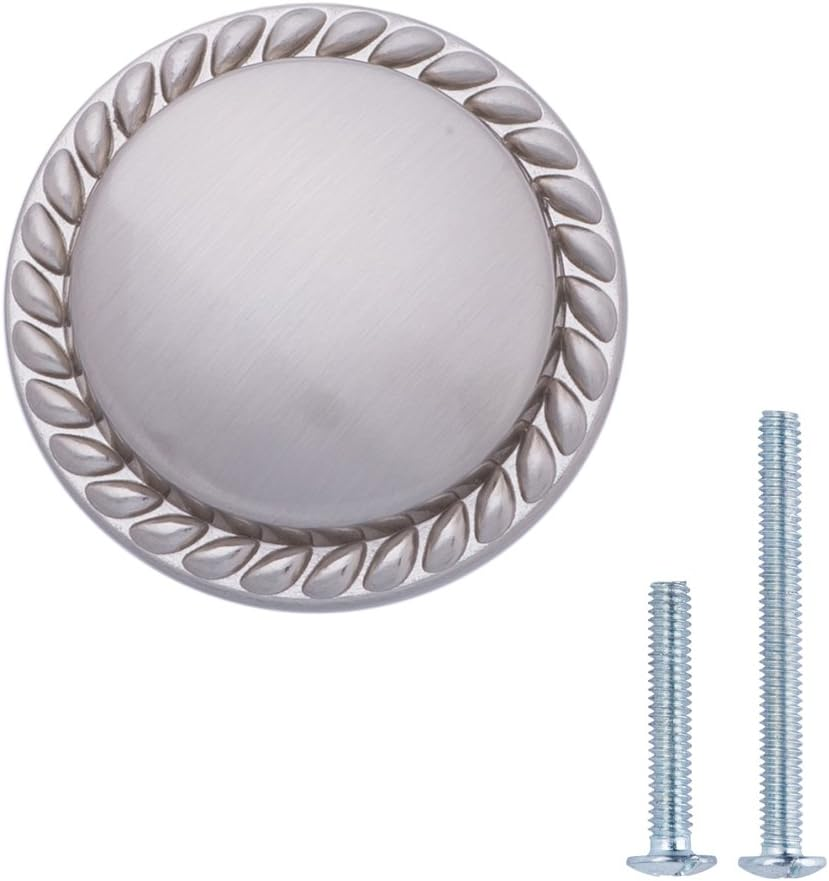 Amazon Basics round Braided Cabinet Knob, 1.25-Inch Diameter, Oil Rubbed Bronze, 25-Pack