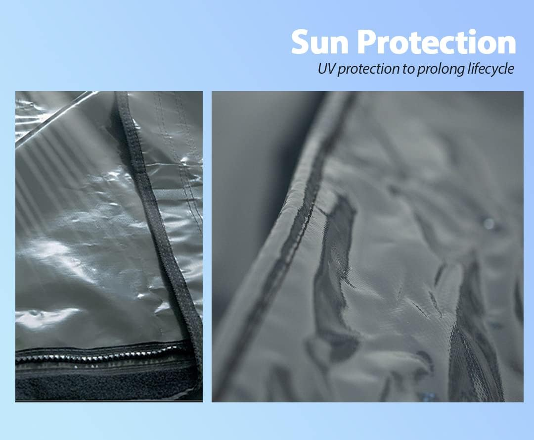 Outdoor360 PVC Camper Travel Trailer Cover Box Utility Cage Covers 2.2X1.7M Approx. Bed Base Fit