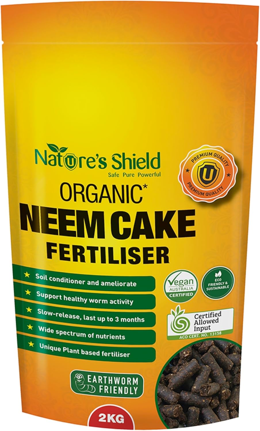 Nature'S Shield Organic Neem Cake Fertiliser 2 Kg