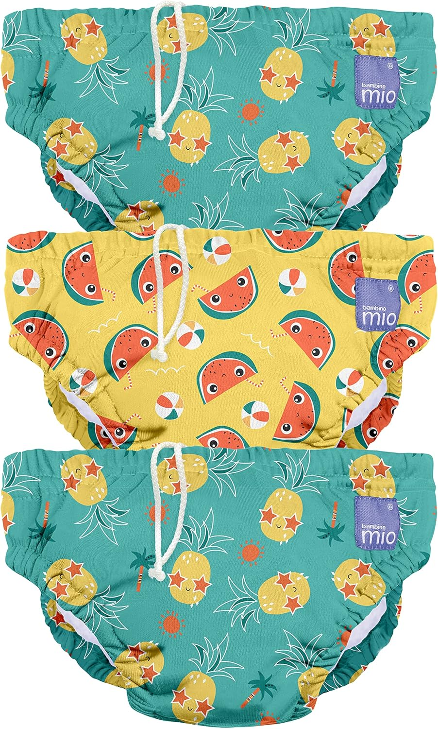 Bambino Mio, Reusable Swim Nappy, Tropical, Extra Large (2 Years+), 3 Pack