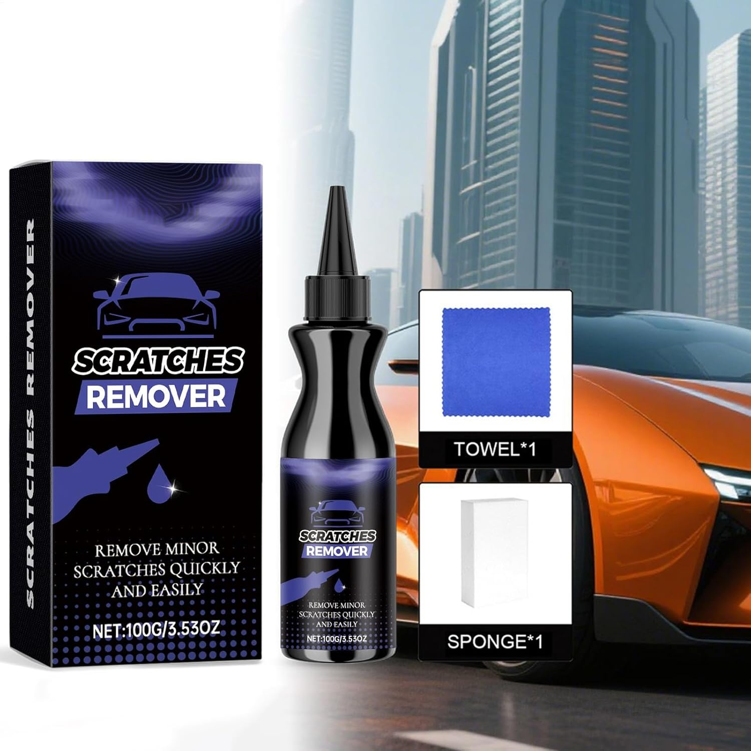 Scratch Remover for Cars | Automotive Paint Polishing Product | Vehicle Polishing Agent - for Car Owners Truck Enthusiasts Detailers Fleet Managers Collectors Door Bumper image number 4