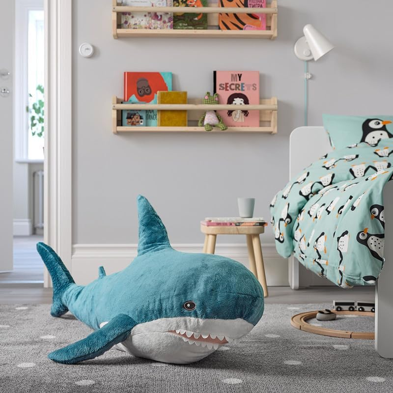 XIGUI 3D Giant Shark Stuffed Animal,Soft Squishy Toys Giant Shark Plush Pillow,Chubby Stuffed Shark Funny Gifts for Women,Brave Boy'S and Girl'S Room Shark Decor (39.3 Inch /100 Cm) image number 4