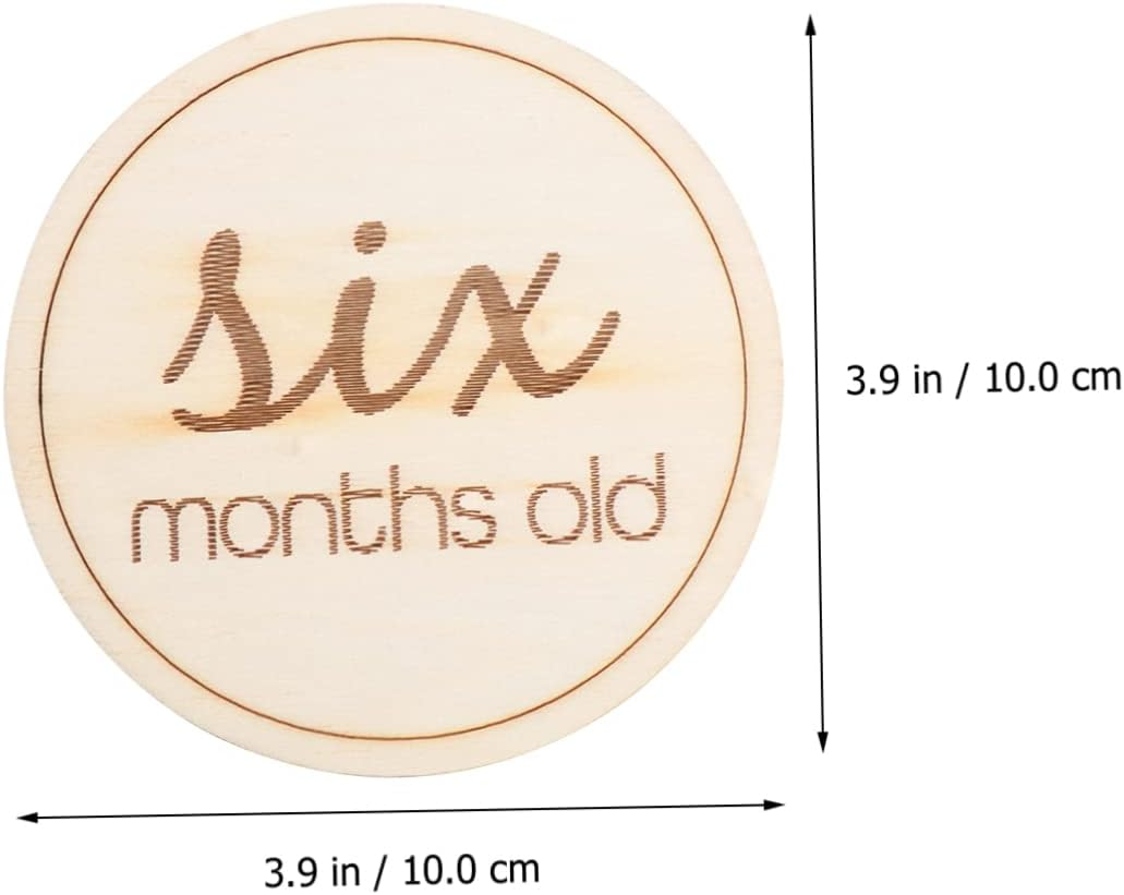 VANZACK 12Pcs Milestone Cards Set round Monthly Number Cards for Newborn Photography to Celebrate Growth and Birthdays Adorable Design image number 1