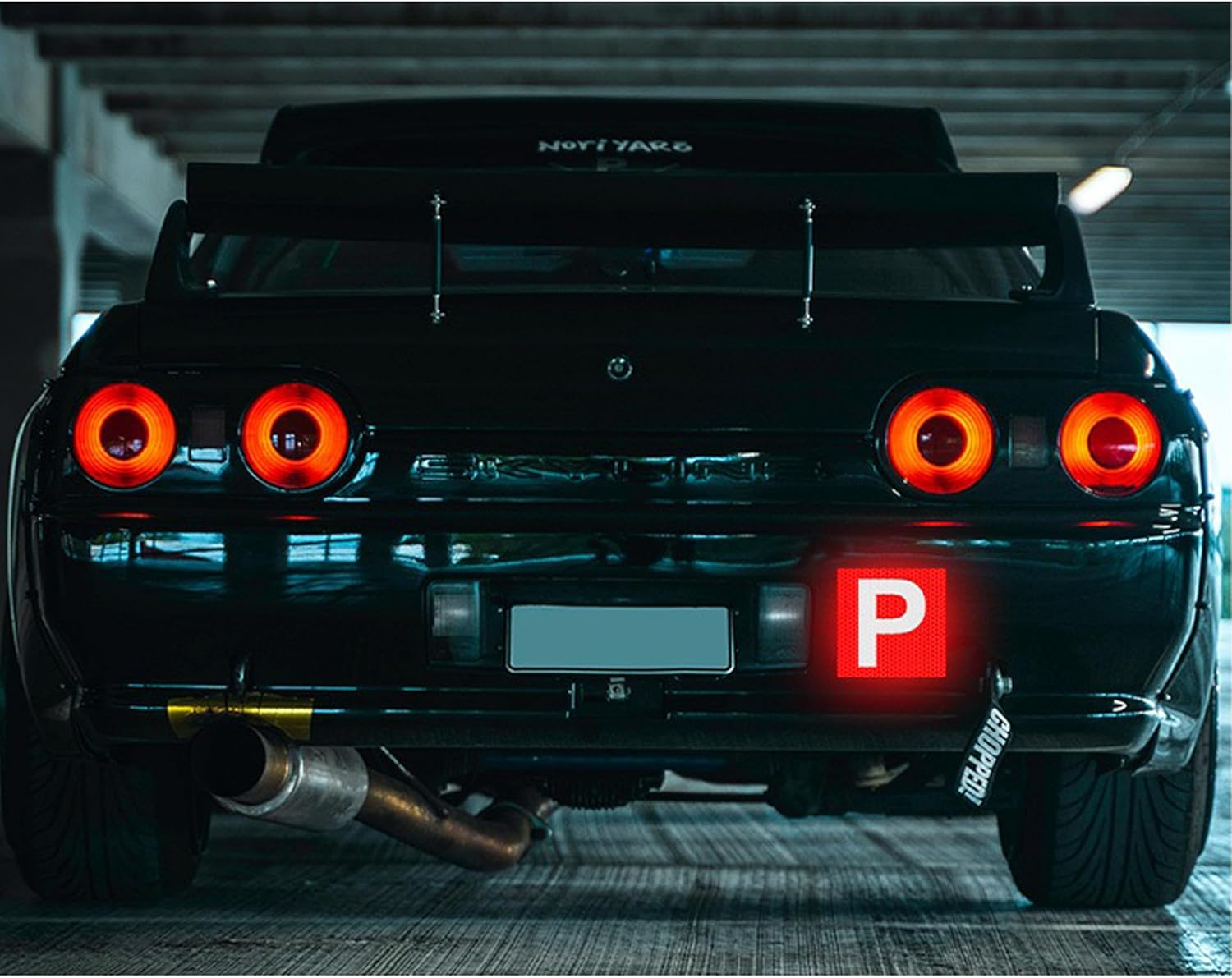 2PCS Magnetic L Plates, Green/Red P Plate, Learning Learner Driver Plates, Automotive Accessories - Red image number 2