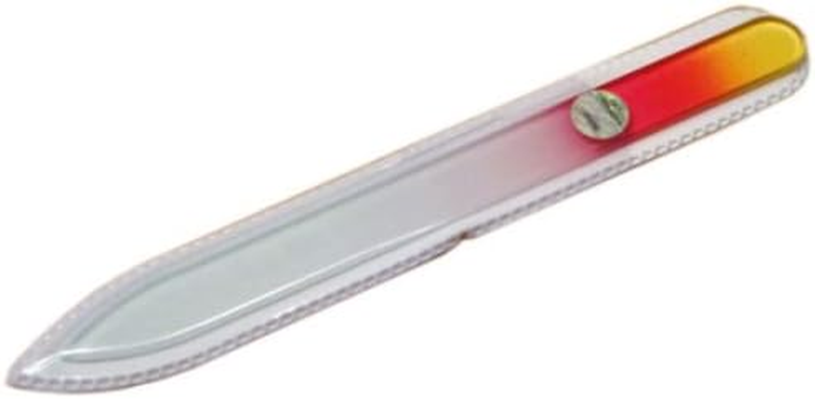 Brajek Glass Nail File 140Mm Single Sided (Orange Gradient #01)
