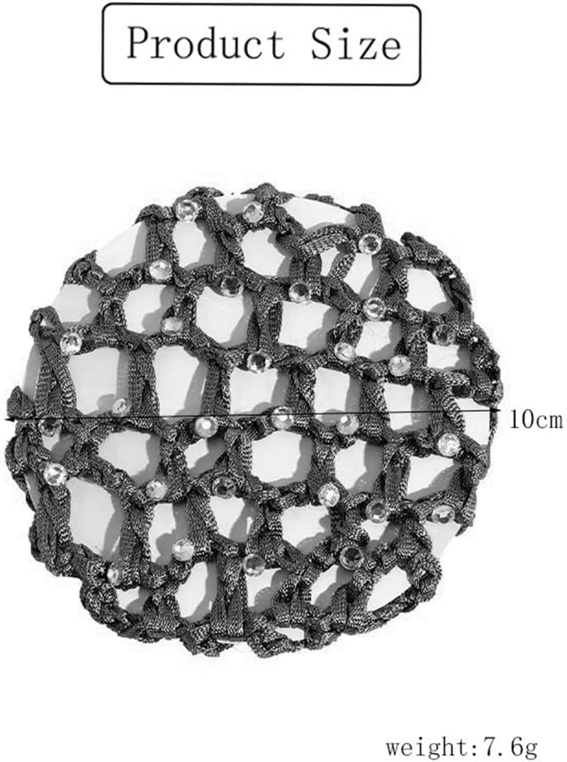 TSUOUKL Pack of 5, Net for Hair, Hair Nets Hairstyles, Hair Net, Hair Net, Bun Net, Ballet Bun Net, Crystal Hair Net, Ballet Hair Net, Bun Ballet Girls, Bun Glitter, Bun Nets